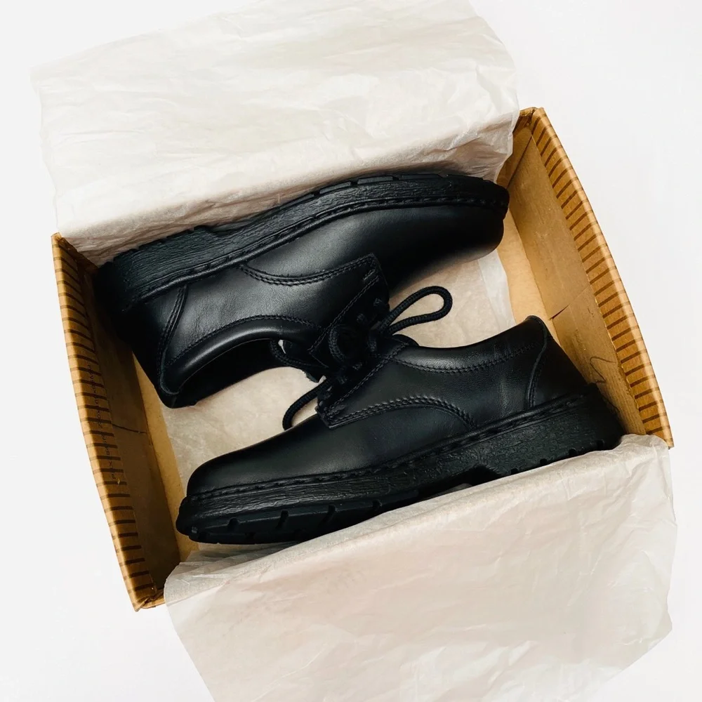 SCHOOL ISSUE Boys Black Leather Shoes